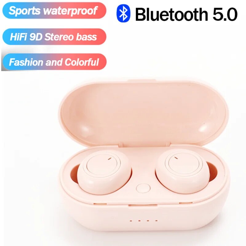 Y50 TWS Bluetooth Earphone 5.0 Wireless Headset IPX7 Waterproof Deep Bass Earbuds True Wireless Stereo Headphone Sport Earphones